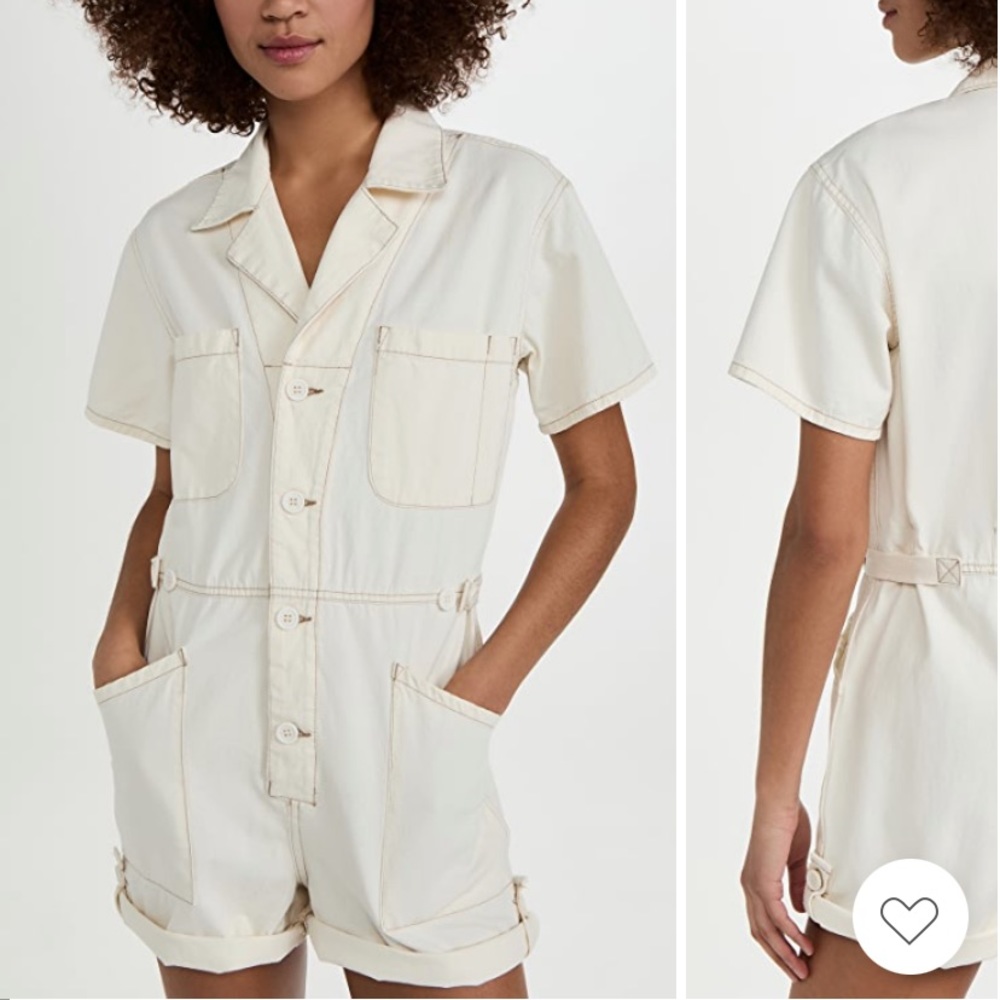 Pistola Field Romper in White